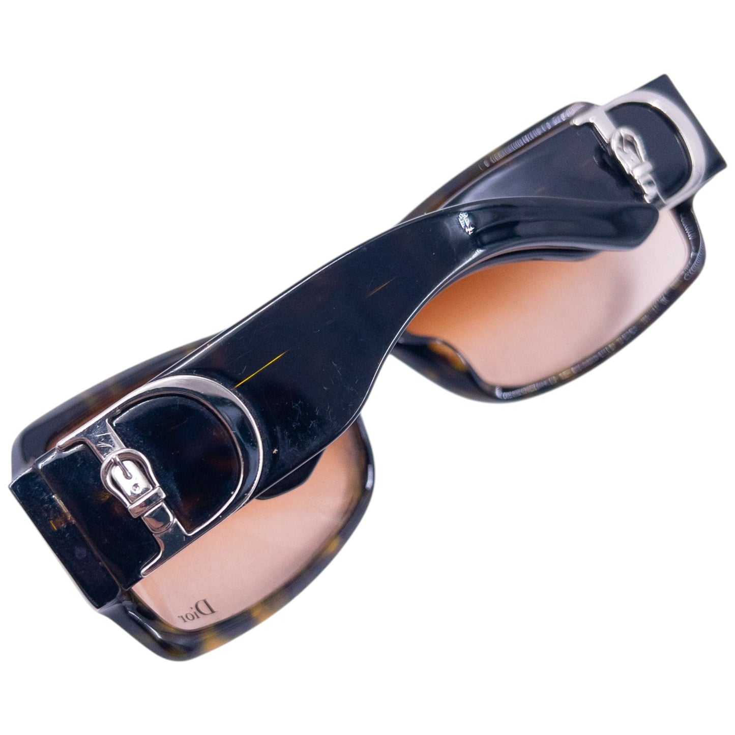 Vintage Dior Tortoise Shell Buckle Sunglasses