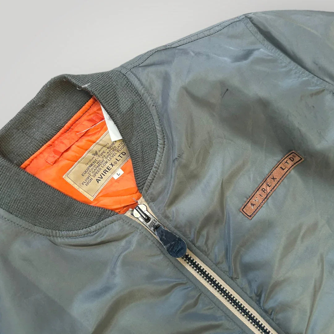 Avirex Spellout Out MA-1 Bomber Jacket M