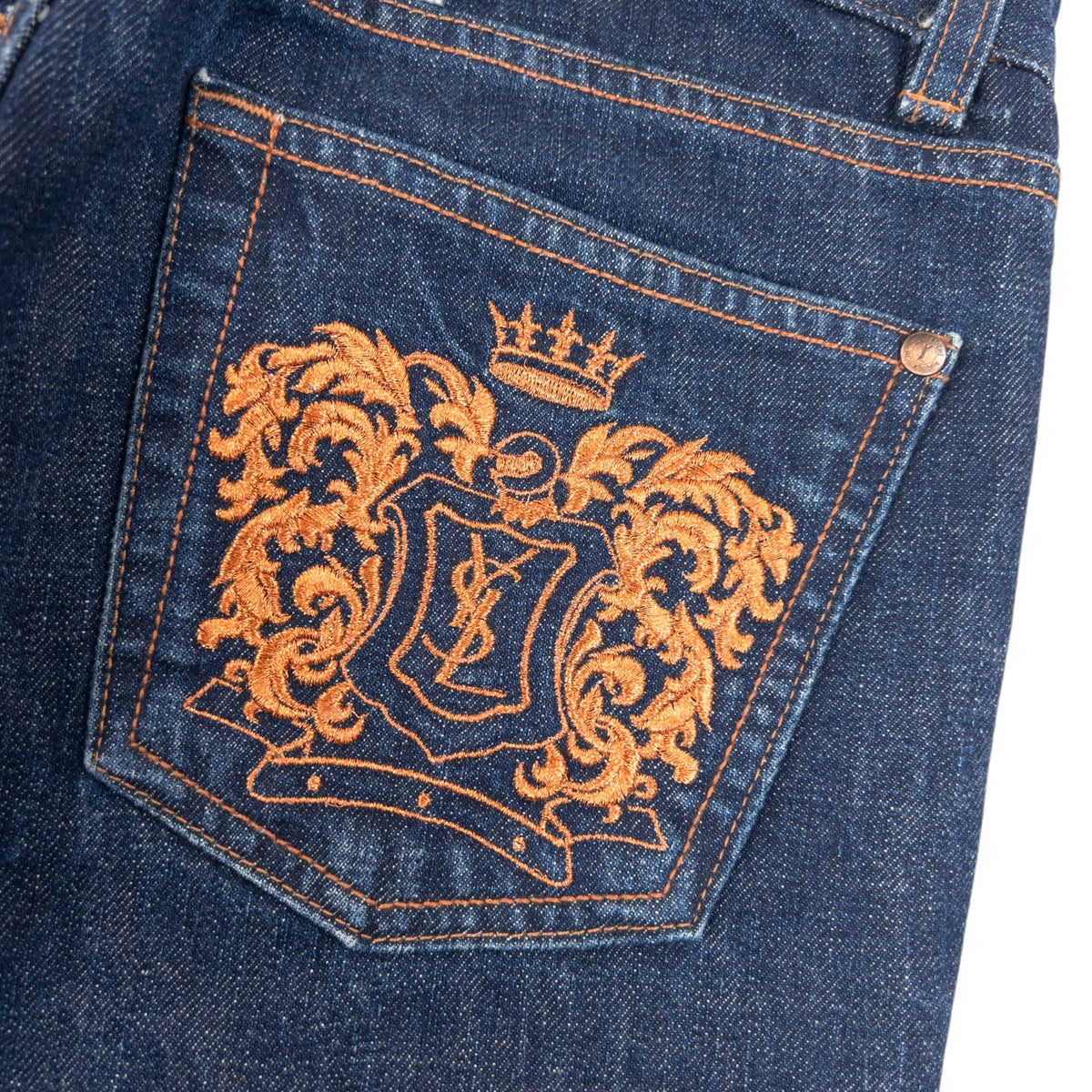 Vintage 2000s YSL Yves Saint Laurent By Tom Ford Denim Jeans Size W26 | W26, Multicoloured
