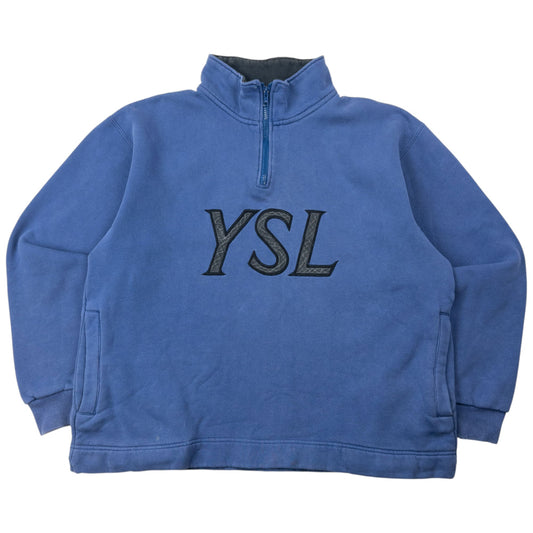 Vintage 2000s YSL Yves Saint Laurent Q Zip Sweatshirt Size S | Small, Multicoloured