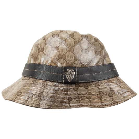 Vintage 2000s Gucci By Tom Ford Monogram Bucket Hat Size L | O/S, Brown