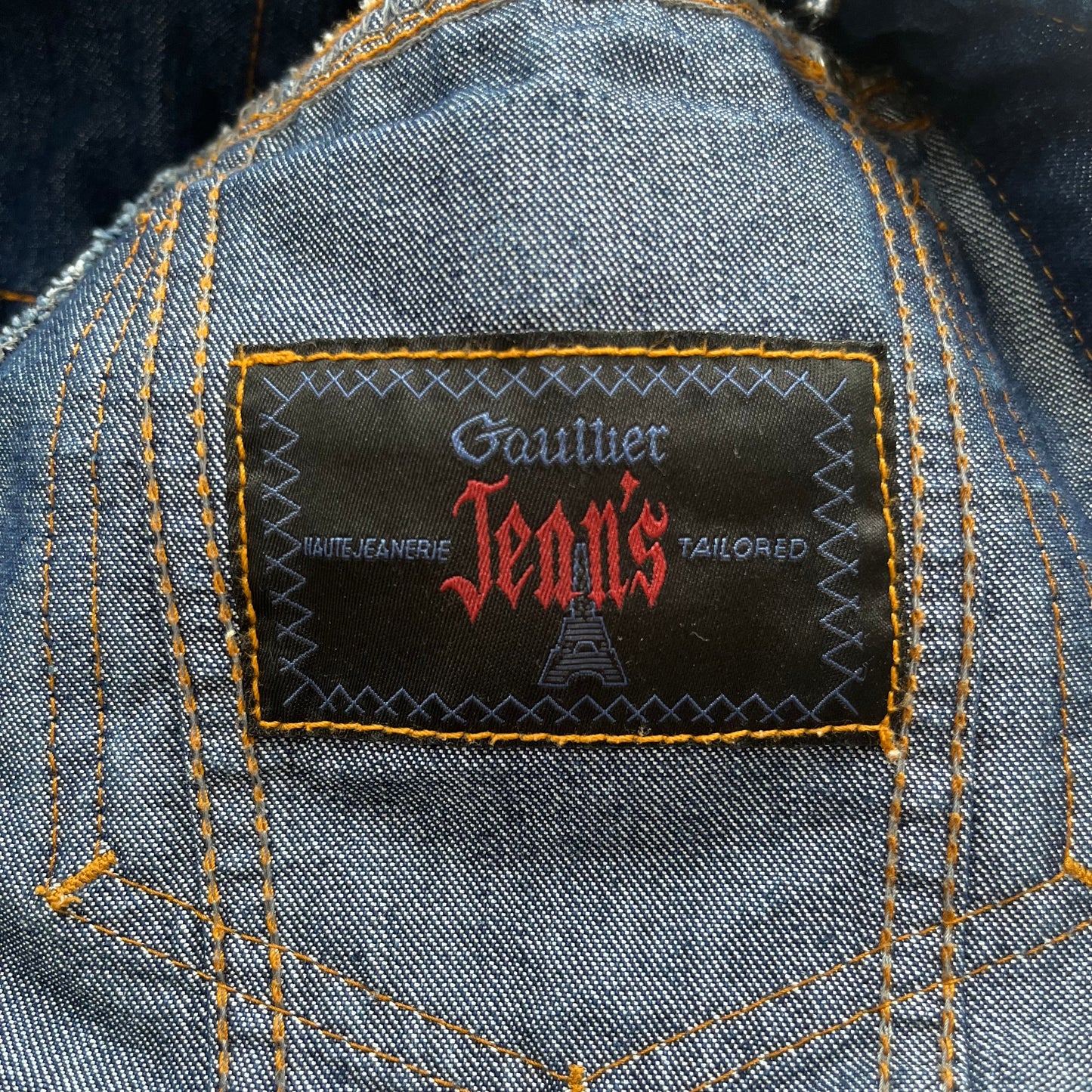 1990s jean paul gaultier jeans corset detail denim jacket | Blue, Blue