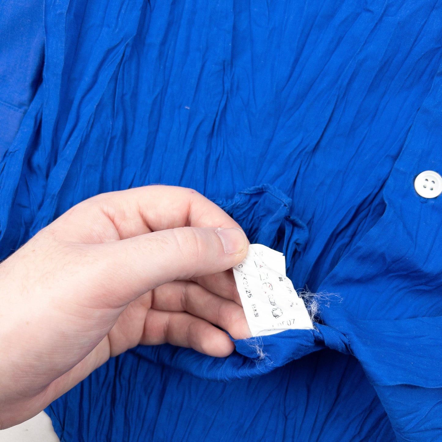 Vintage Issey Miyake Long Sleeve Button Up Crinkle Shirt Size S