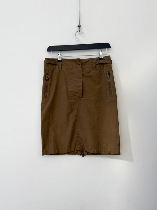 Miu Miu 00s Ripstop Cargo Skirt | Medium, Khaki