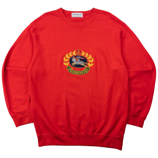 Vintage Burberry Crest Embroidered Sweatshirt Size M