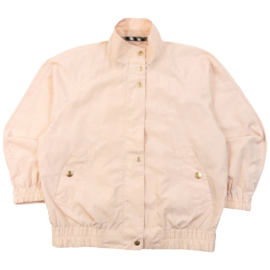 Vintage 90s Burberry Lightweight Zip Up Jacket Womens Size M | Medium, Pink