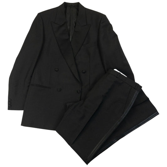 Vintage 80s Dior Monsieur Jacket & Trousers Suit Set Size S | O/S, Black
