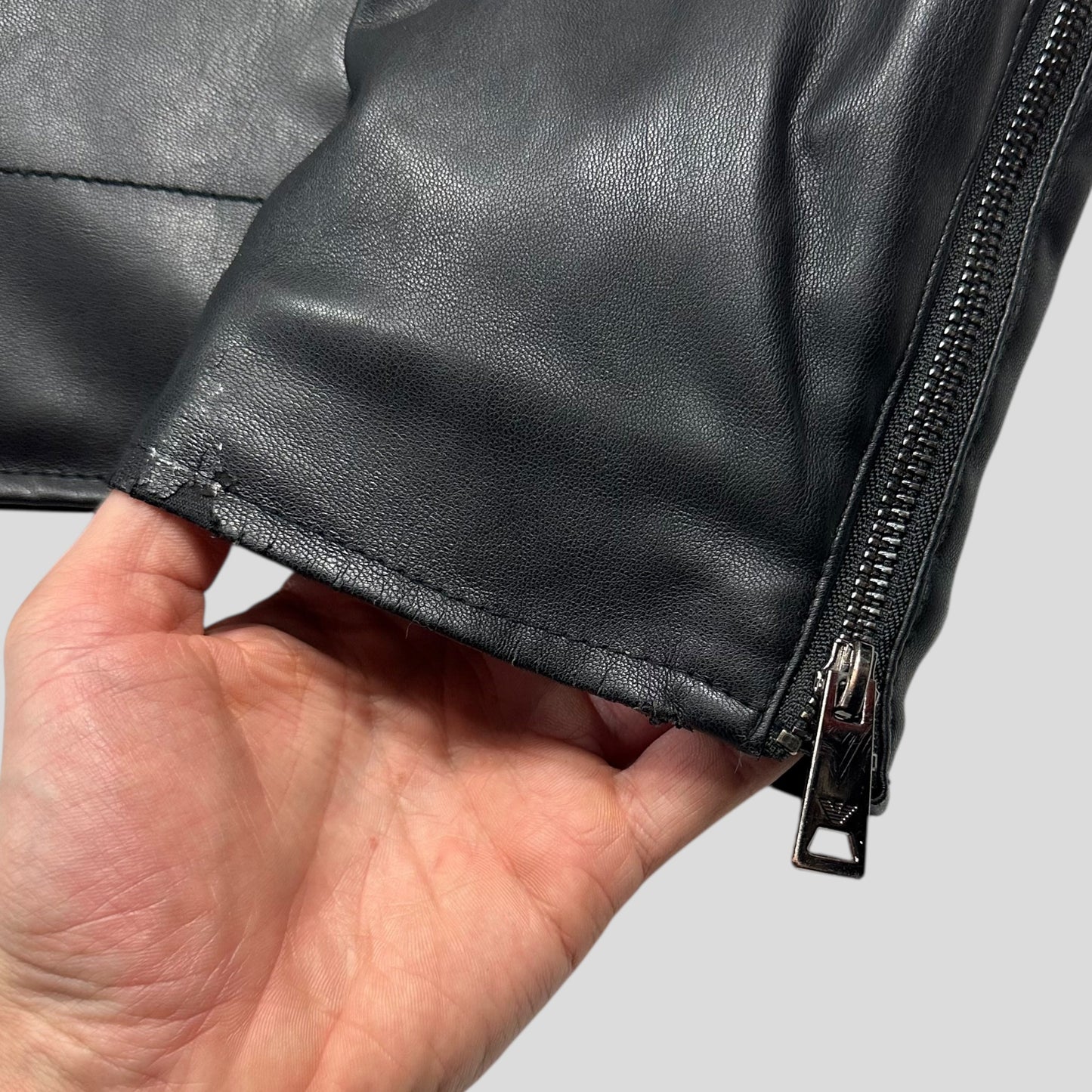 Armani Jeans Faux Leather Padded Moto Biker Jacket - M/L