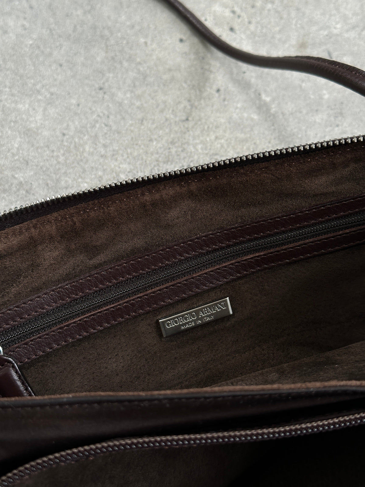 Giorgio Armani 1990s Leather Minimal Shoulder Bag