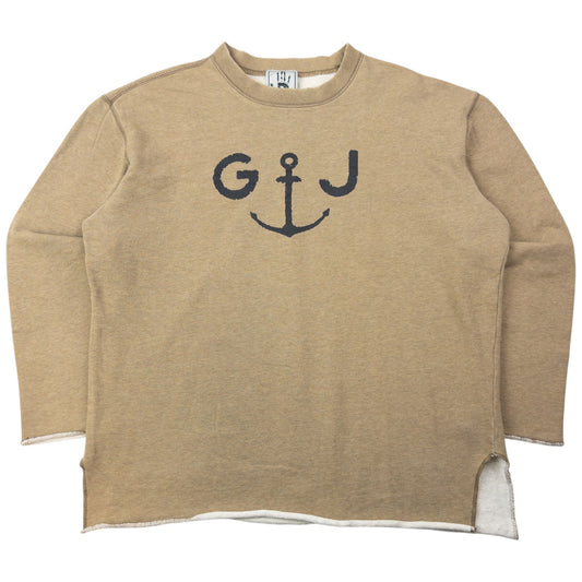 Vintage 90s Gaultier Jean's Graphic Sweatshirt Size M | Medium, Beige