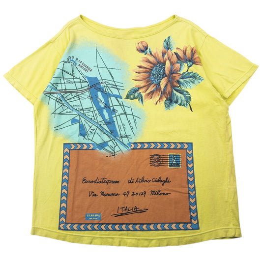 Vintage 90s Hai Sporting Gear By Issey Miyake Travel Graphic T Shirt Womens Size L