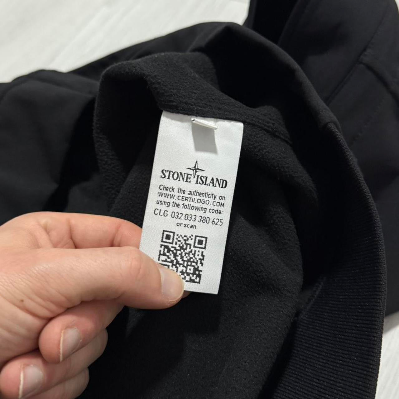 Stone Island Black Soft Shell Jacket | Large, Black
