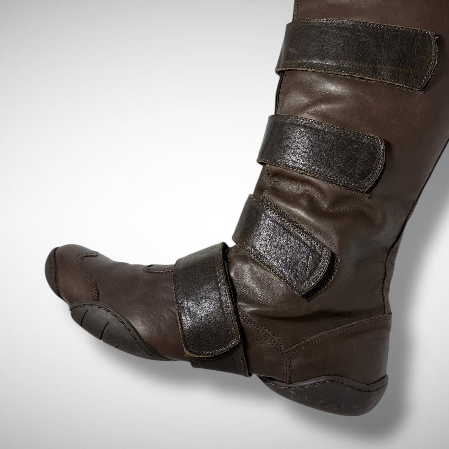 Marithé + François Girbaud Leather Strap Boots (2000s)