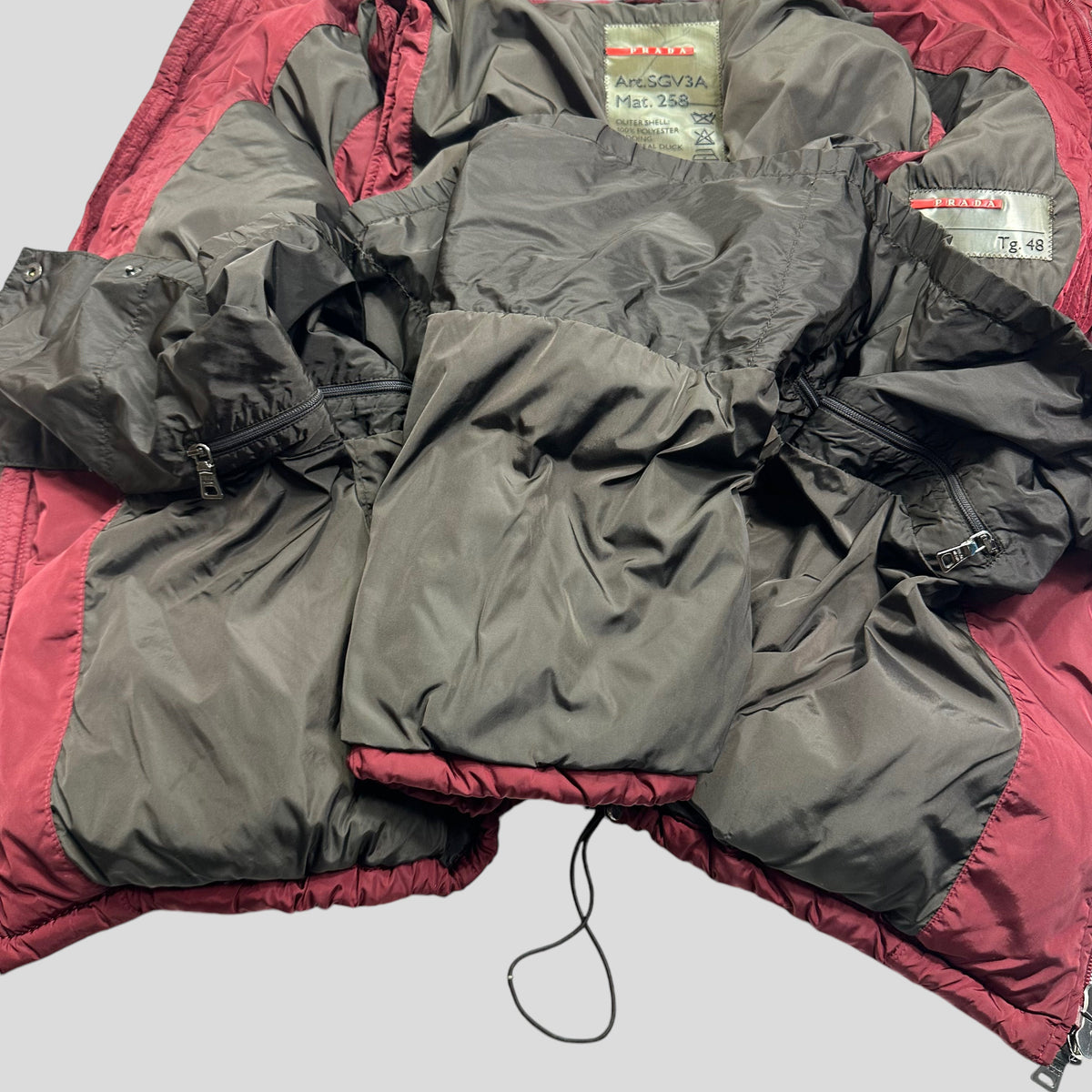 Prada Sport AW00 Nylon Down Technical Gilet Puffer - IT48 (M/L) | Medium, Red