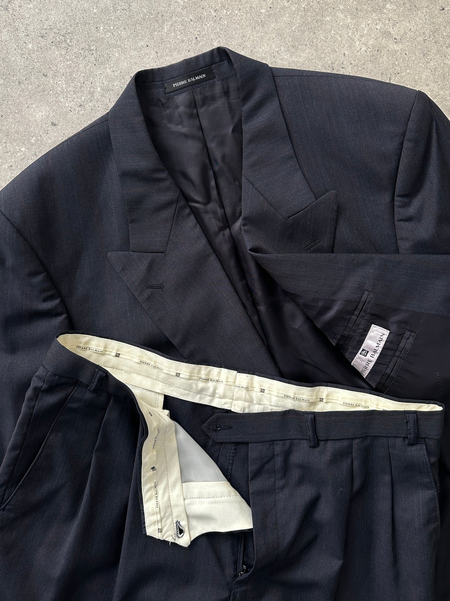 Pierre Balmain 1990s Pure Wool Double Breasted Suit – 42S/W34