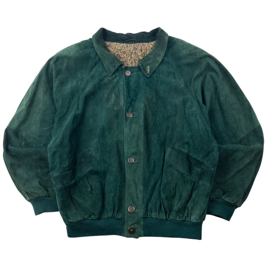 Vintage 90s Hugo Boss Suede Button Up Jacket Size L