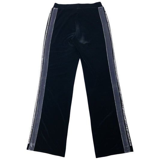 Vintage 2009 Dolce & Gabbana Velour Diamonte Tracksuit Bottoms Size L | Large, Black