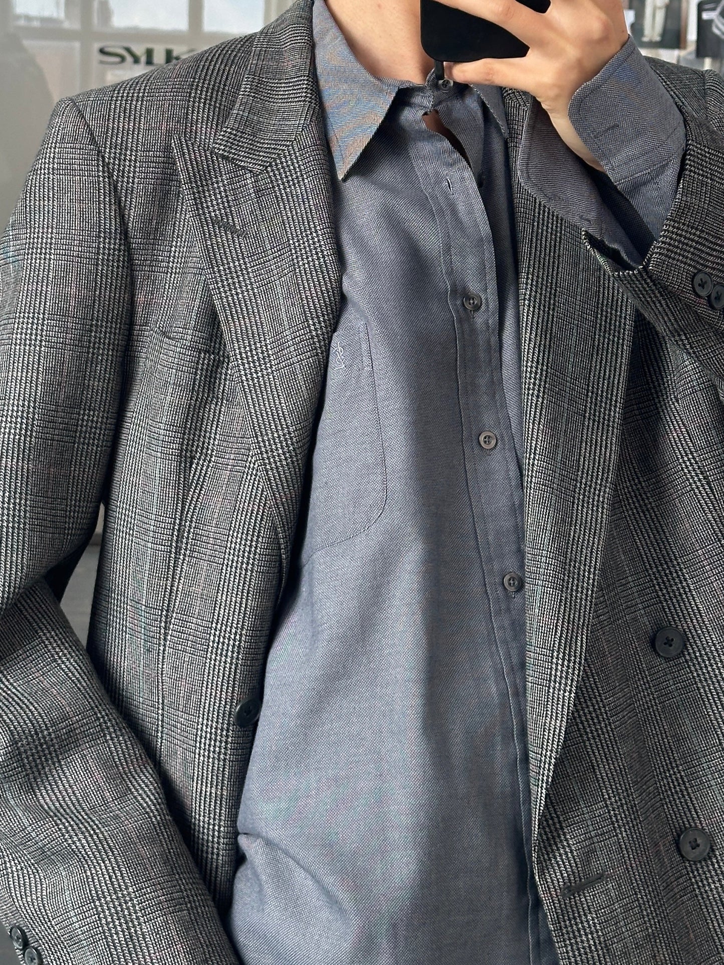 Yves Saint Laurent Pour Homme 1990s Cotton Logo Shirt - XL