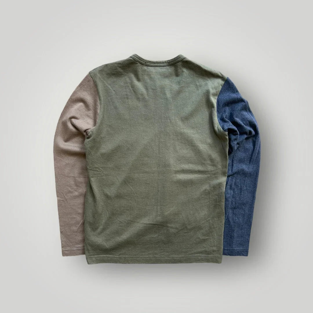 Comme des Garçons 2009 Patchwork L/S T-shirt S | Default Title, Olive, Tan, Navy