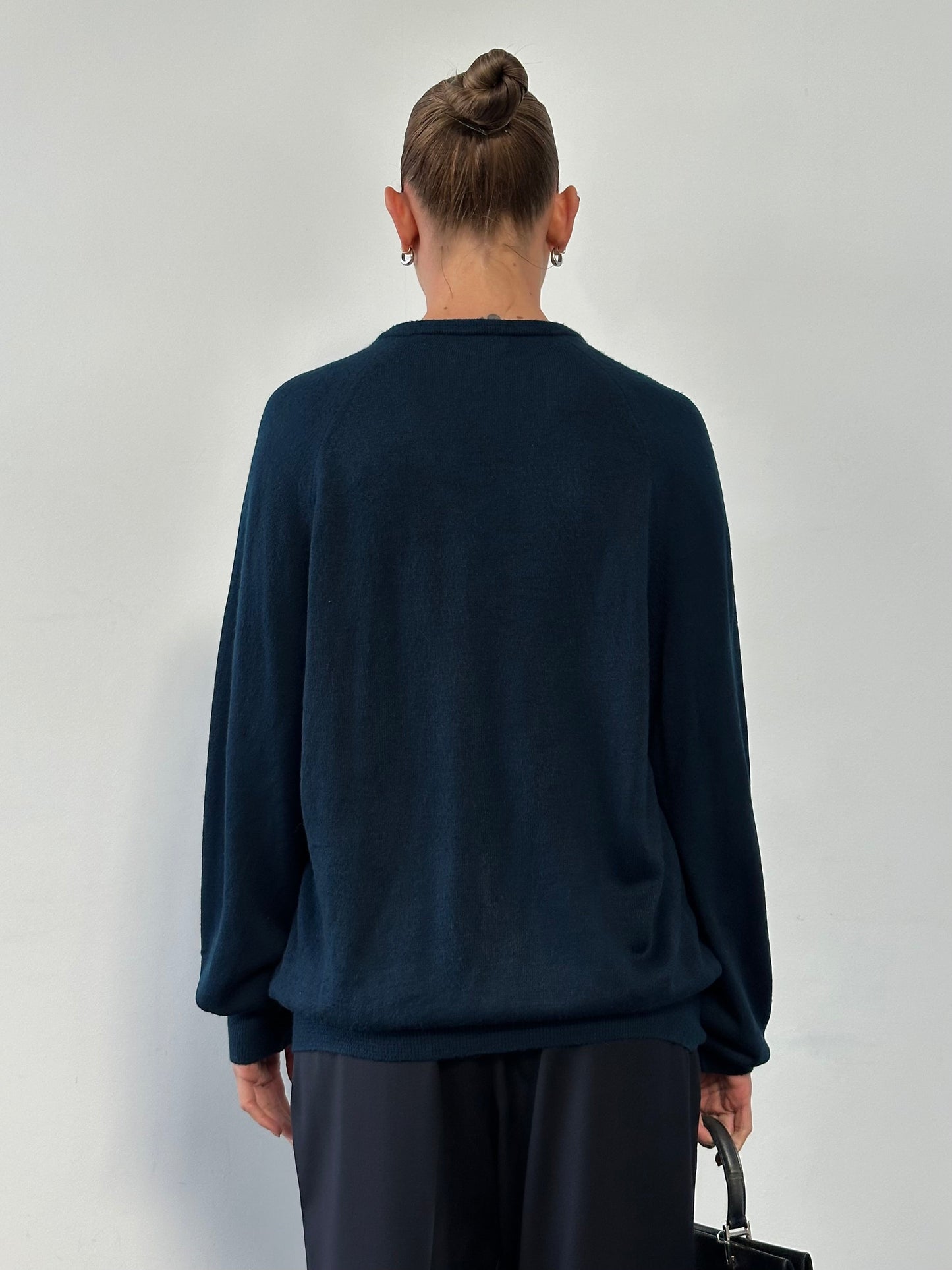 Christian Dior V 1980s Neck Logo Knitted Jumper - L