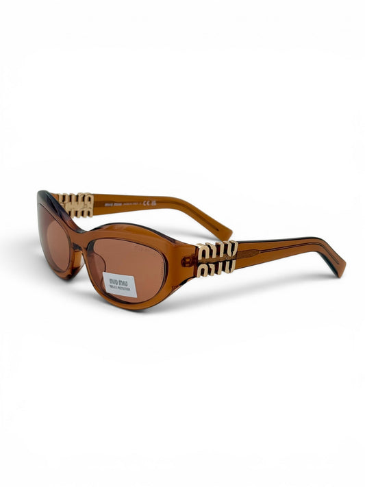 Miu Miu Transparent Cat Eye Sunglasses | O/S, Gold