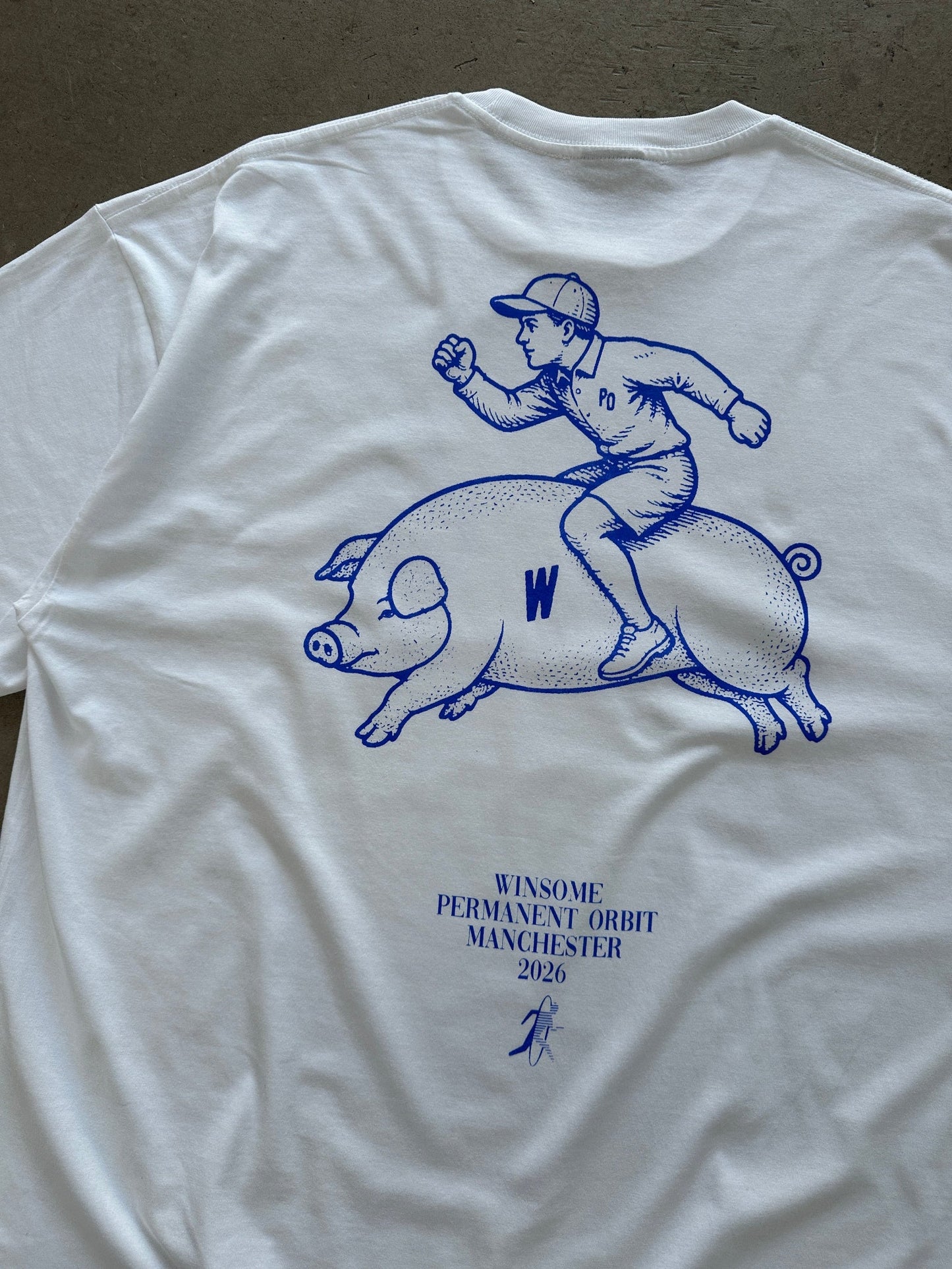 Winsome X PO Run Piggy, Run T-Shirt | Medium, White