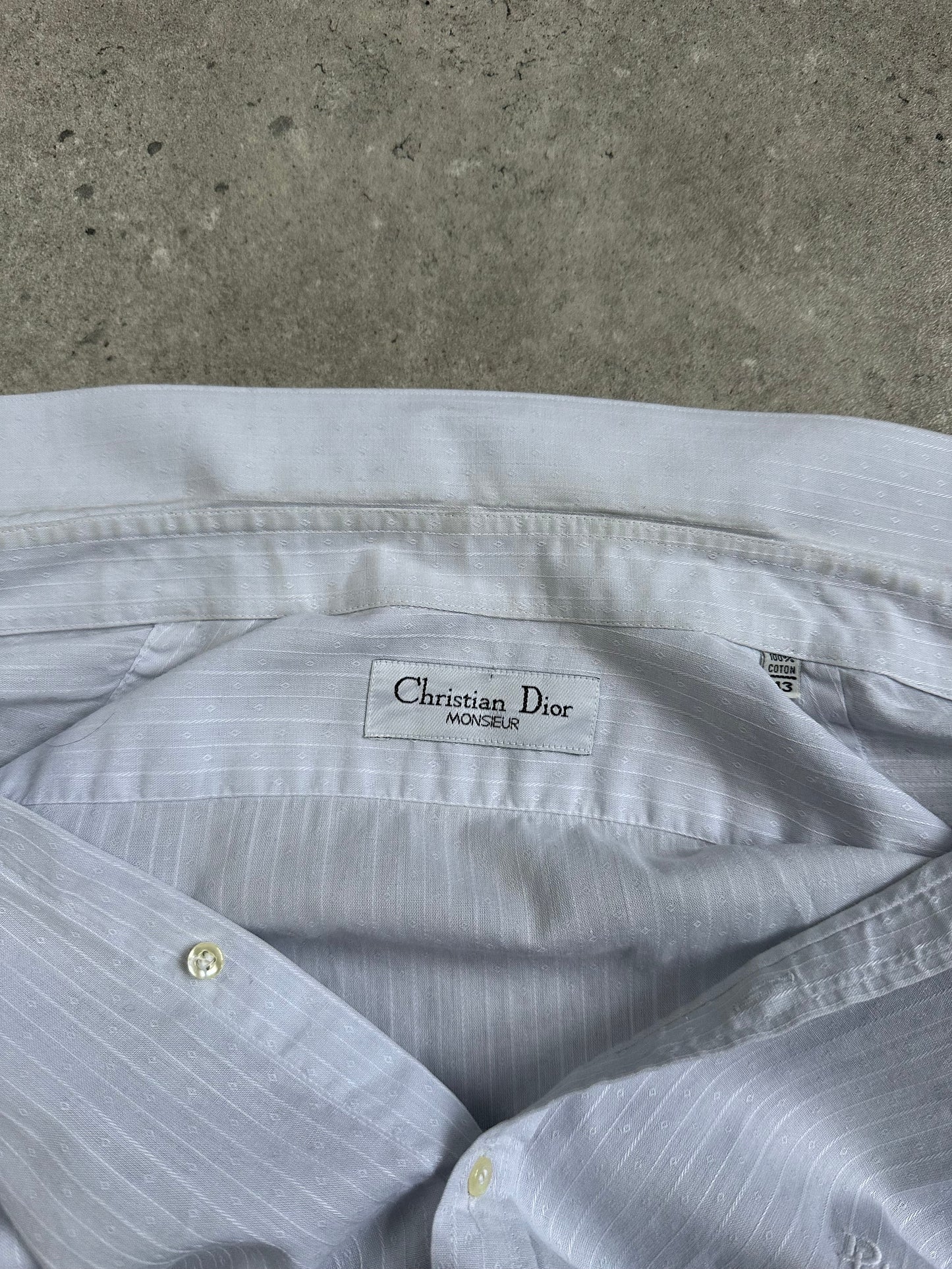 Christian Dior Monsieur 1990s Pure Cotton Logo Shirt - L/XL