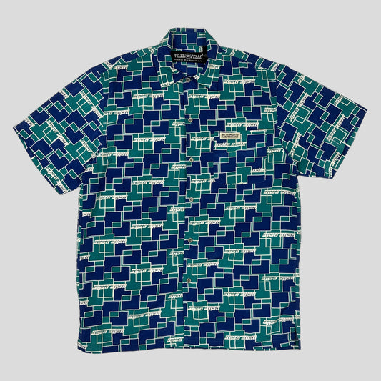 Pelle Pelle 90’s Geometric Print Shirt - XL | Large, Red