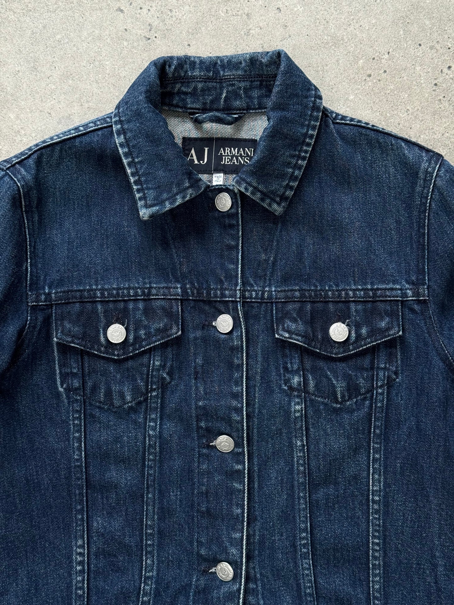 Armani Jeans 2000s Mid Wash Denim Jacket - XS/S