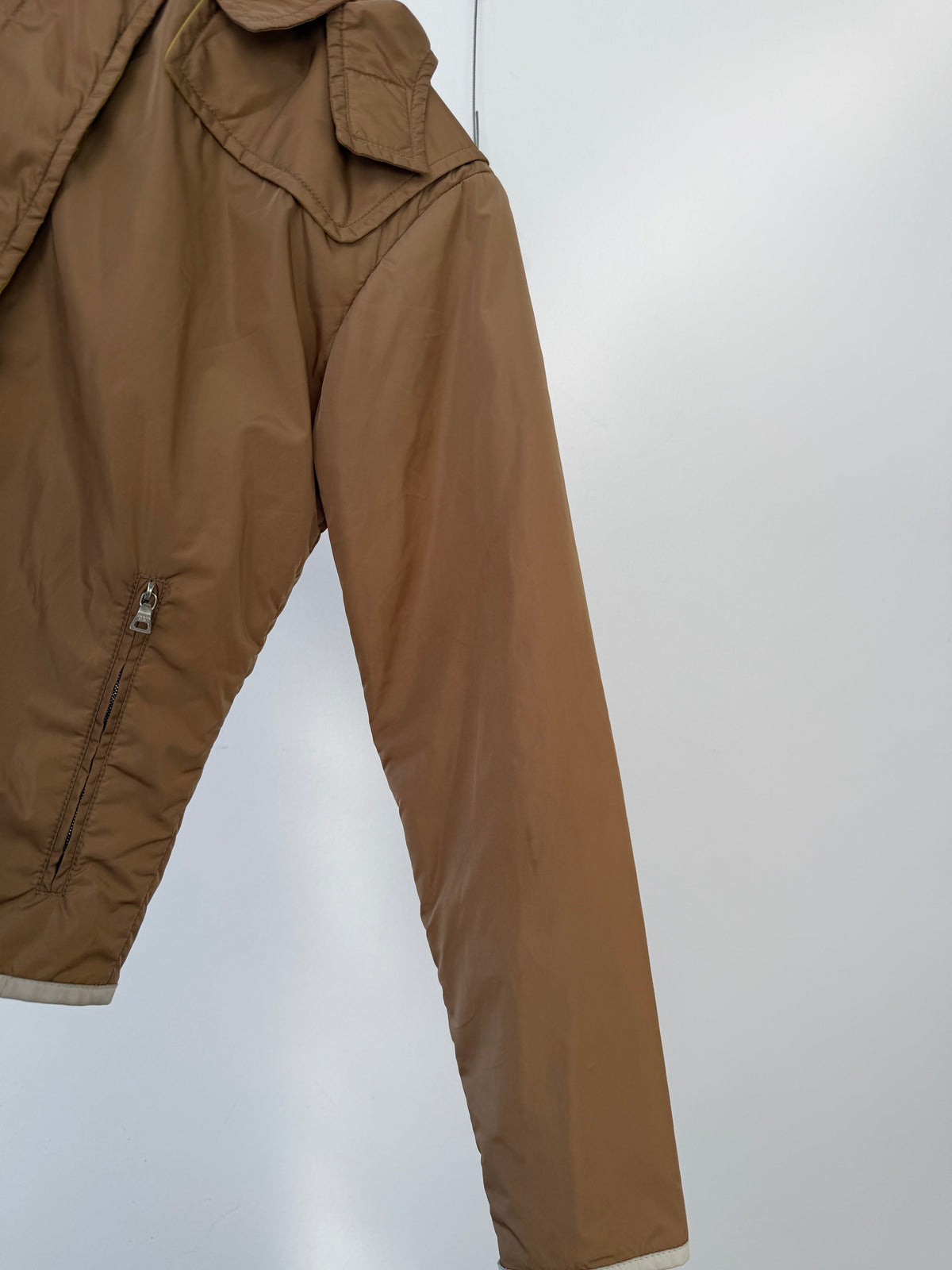 Prada Nylon Padded Jacket | Small, Brown