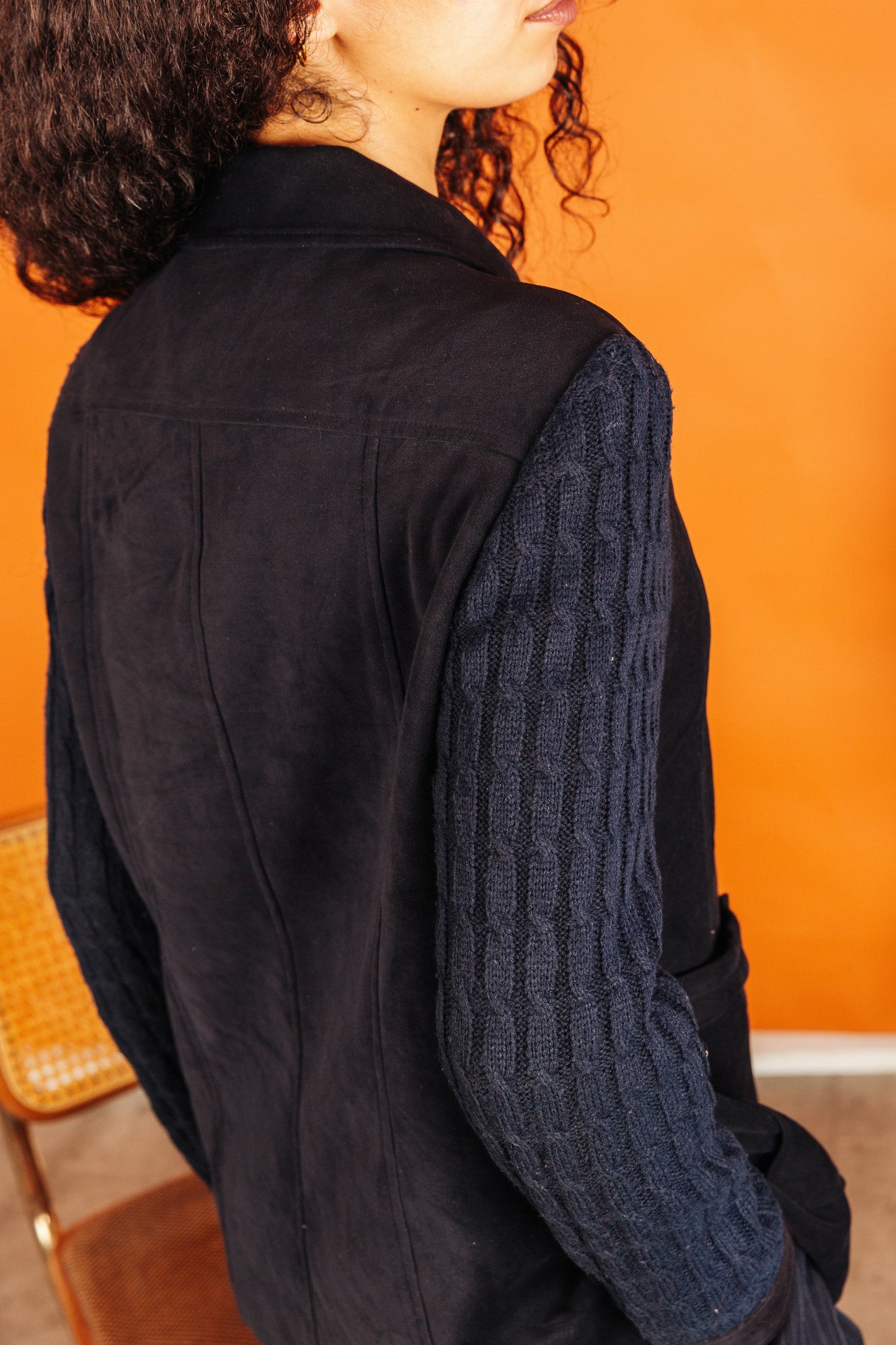 A/W 2010 Issey Miyake Cable Knit Sleeve Wool Jacket