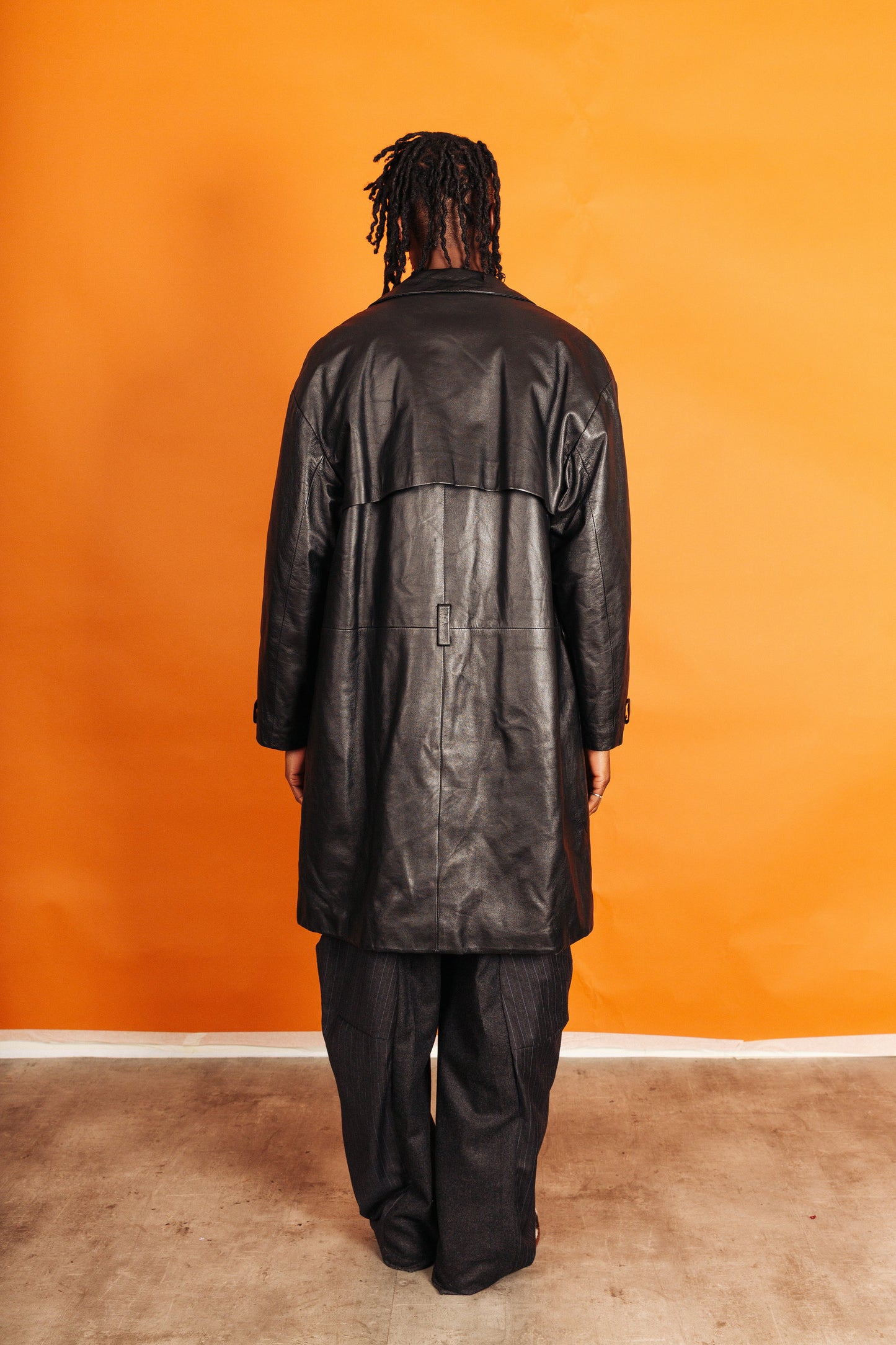 Versus Versace Leather Trench Coat