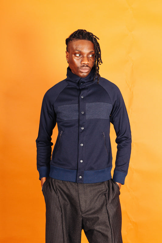 Issey Miyake Final Home Button Down Bomber Jacket