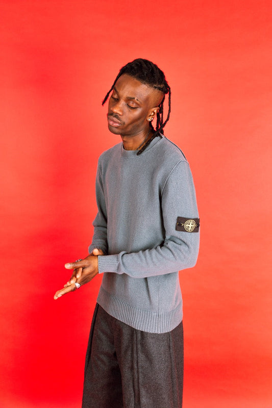 A/W 2009 Stone Island Grey Cotton Crewneck Sweater