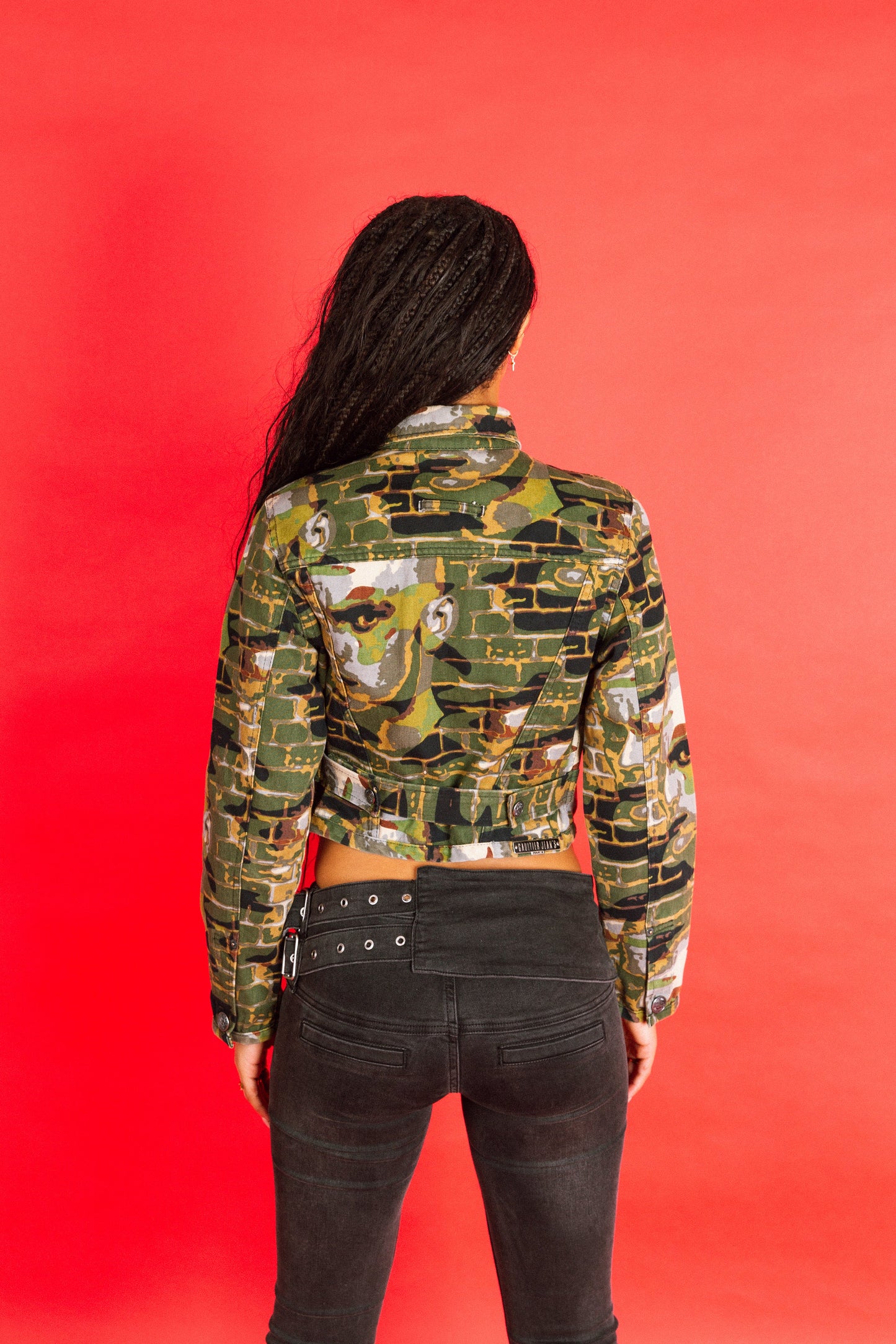 AW1997 JPG Mayakovsky Camo Cropped Denim Jacket SC: 5782