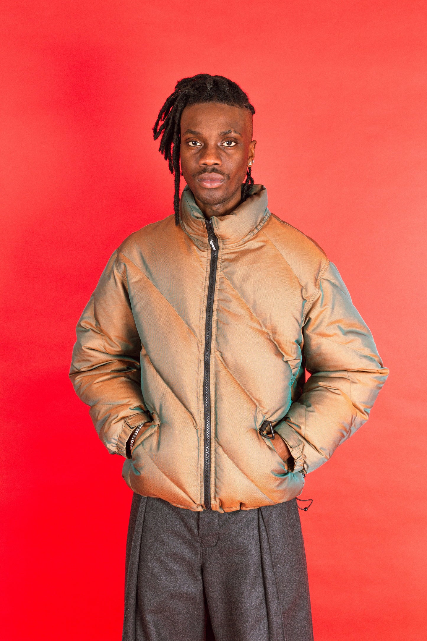 F/W 2019 Supreme Iridescent Duck Down Quilted Puffer Jacket