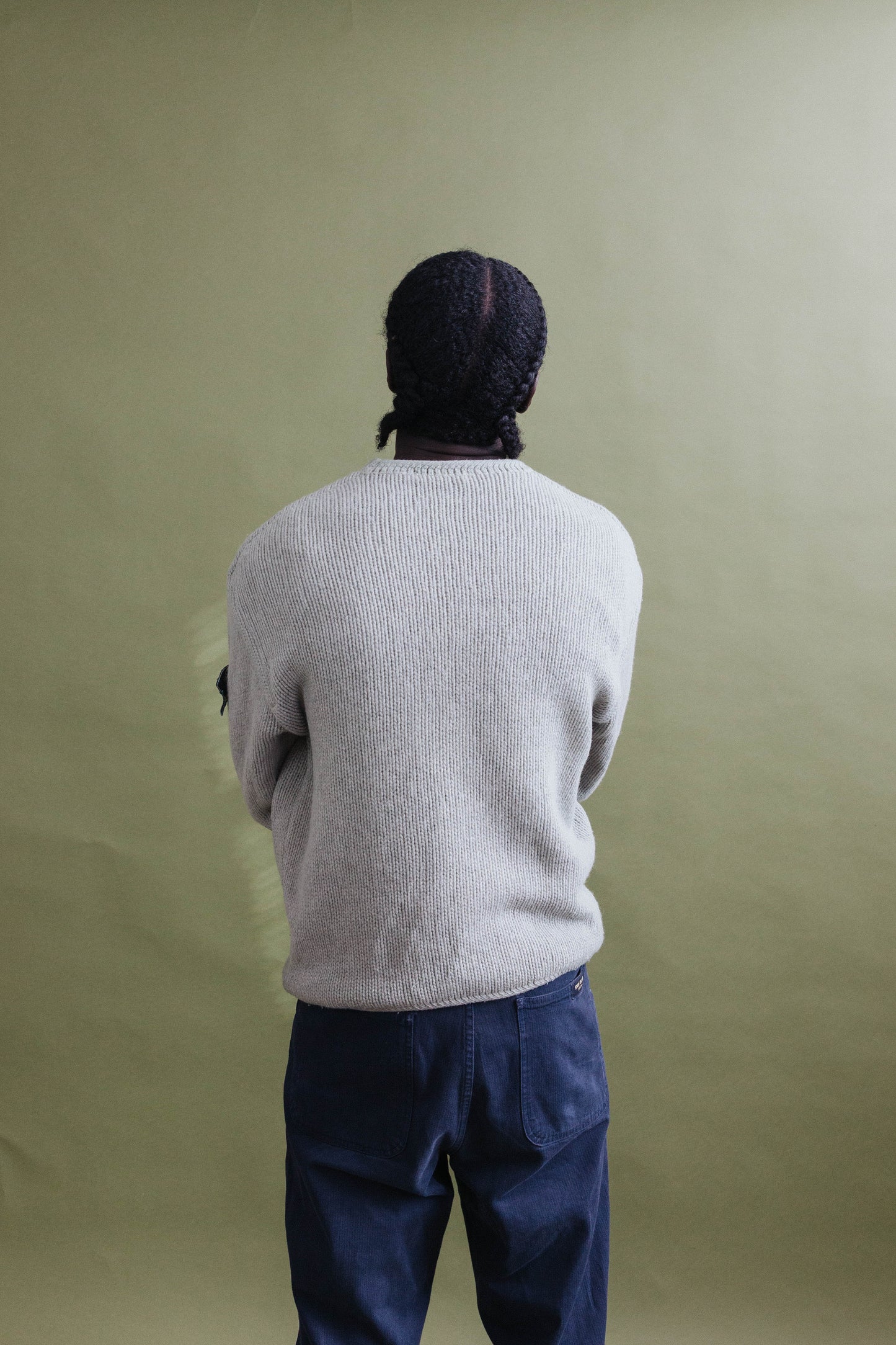 A/W 1993 Stone Island Pale Green Low Gauge Knit Sweater
