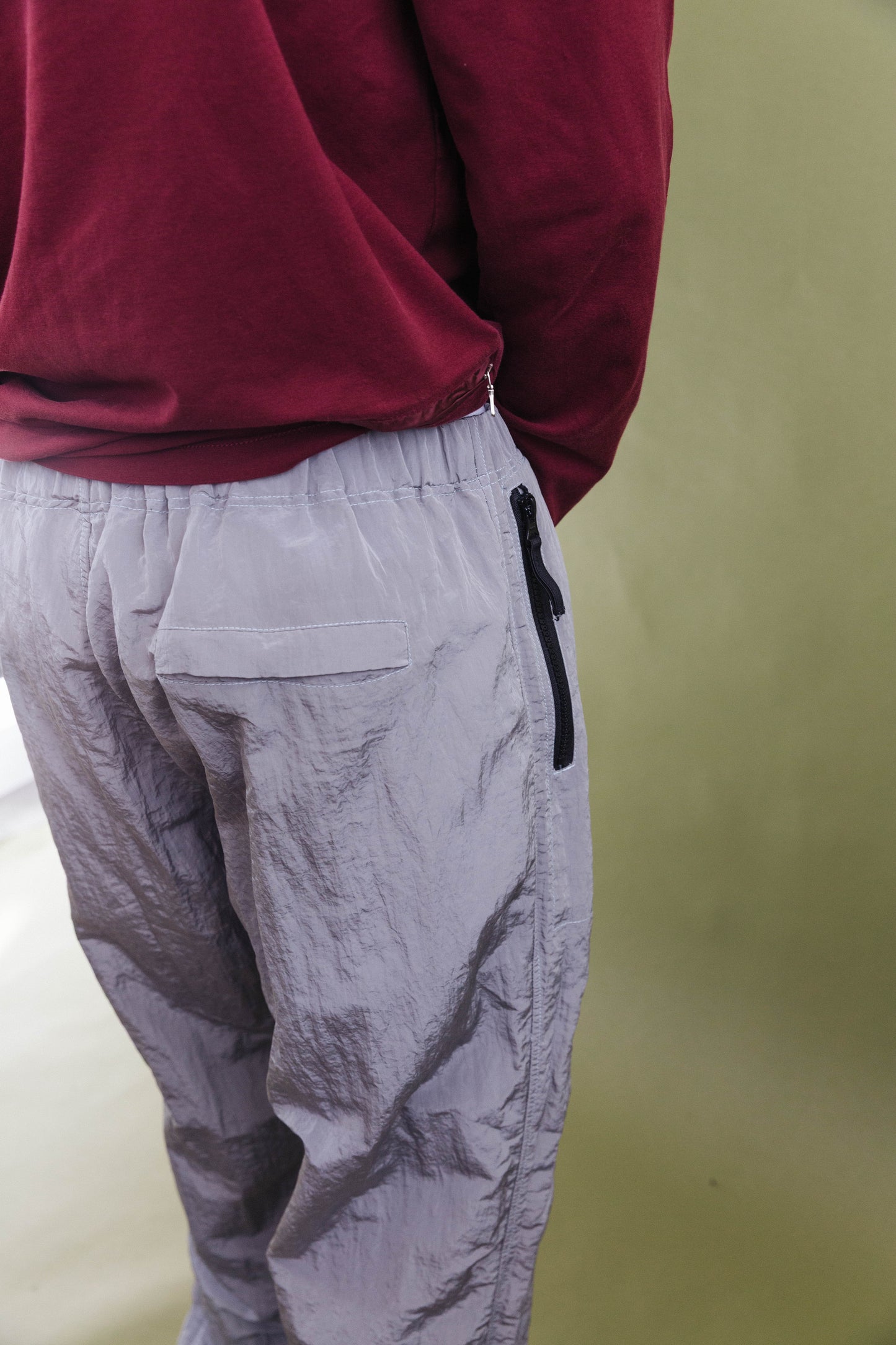 A/W 2018 Stone Island Silver Nylon Metal Technical Trousers