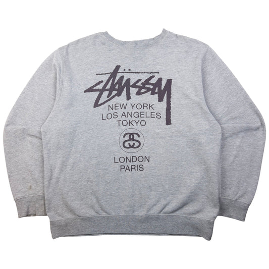 Vintage Stussy World Tour Graphic Sweatshirt Size L