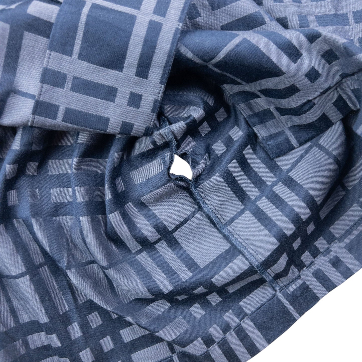 Vintage 2000s Burberry Nova Check Long Sleeve Button Up Pyjama Shirt Size M | Medium, Navy
