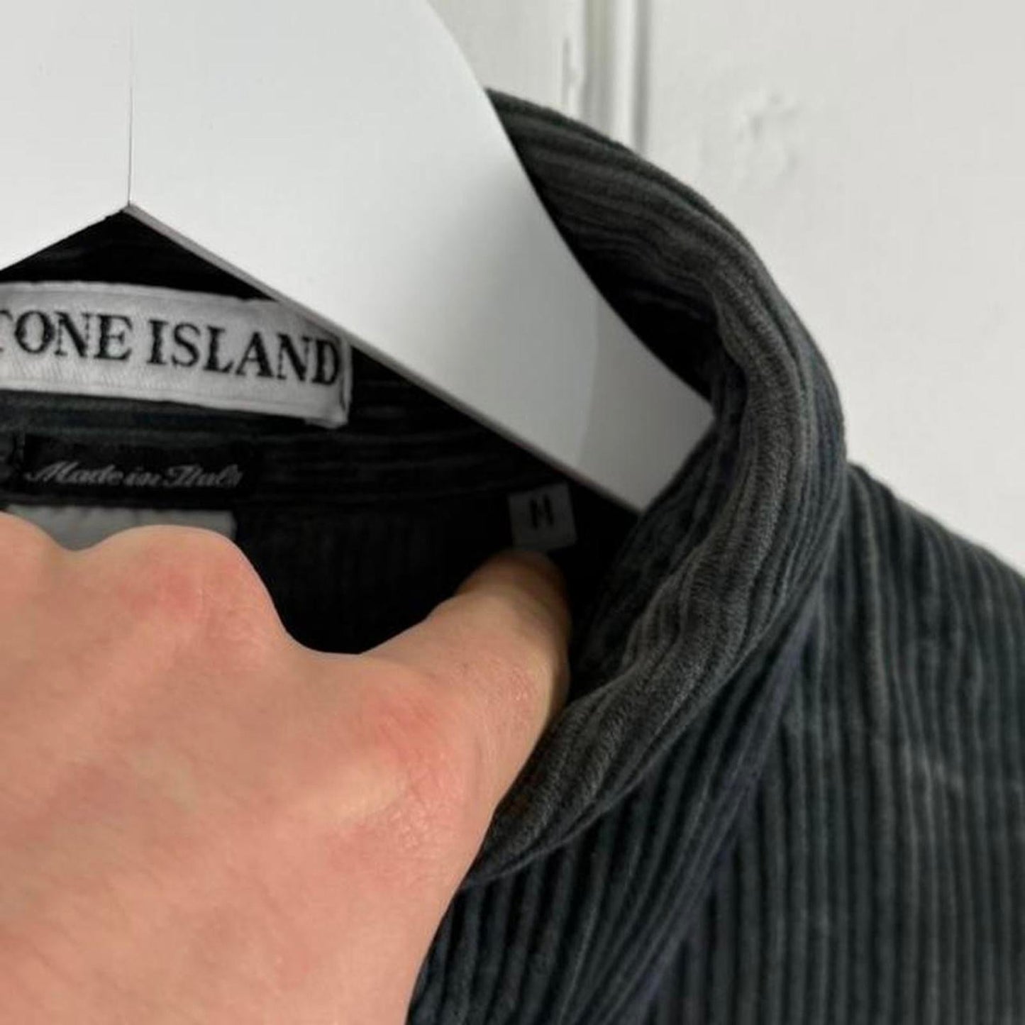 1995 Stone Island Corduroy Overshirt (M) | Medium, Grey