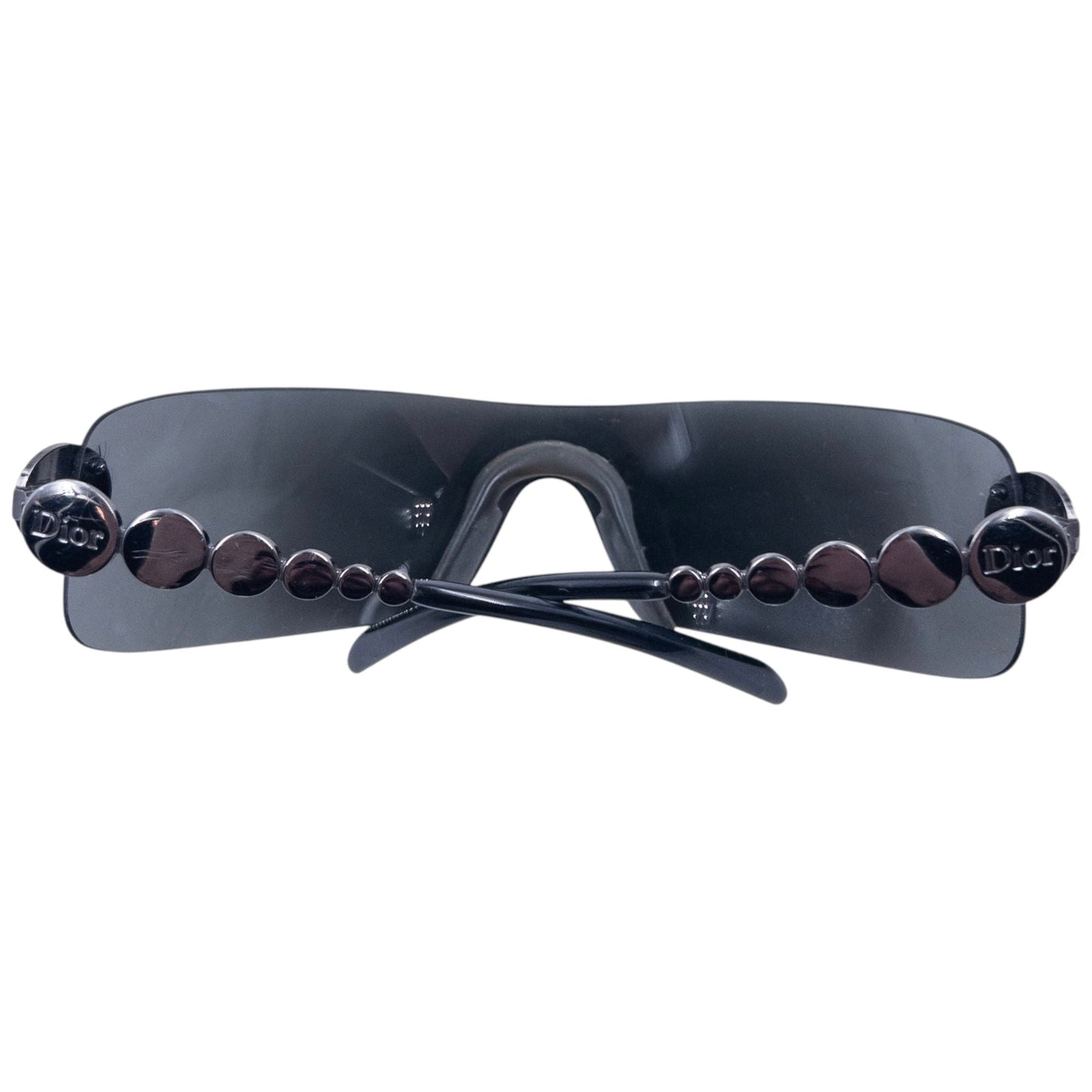 Vintage 2000s Dior Ruthenium Circle Frame Sunglasses | O/S, Grey