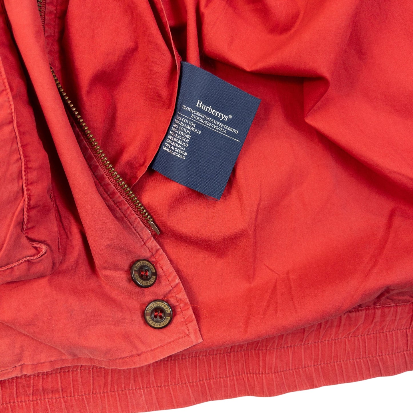 Vintage 90s Burberry Zip Up Jacket Size L | Large, Red