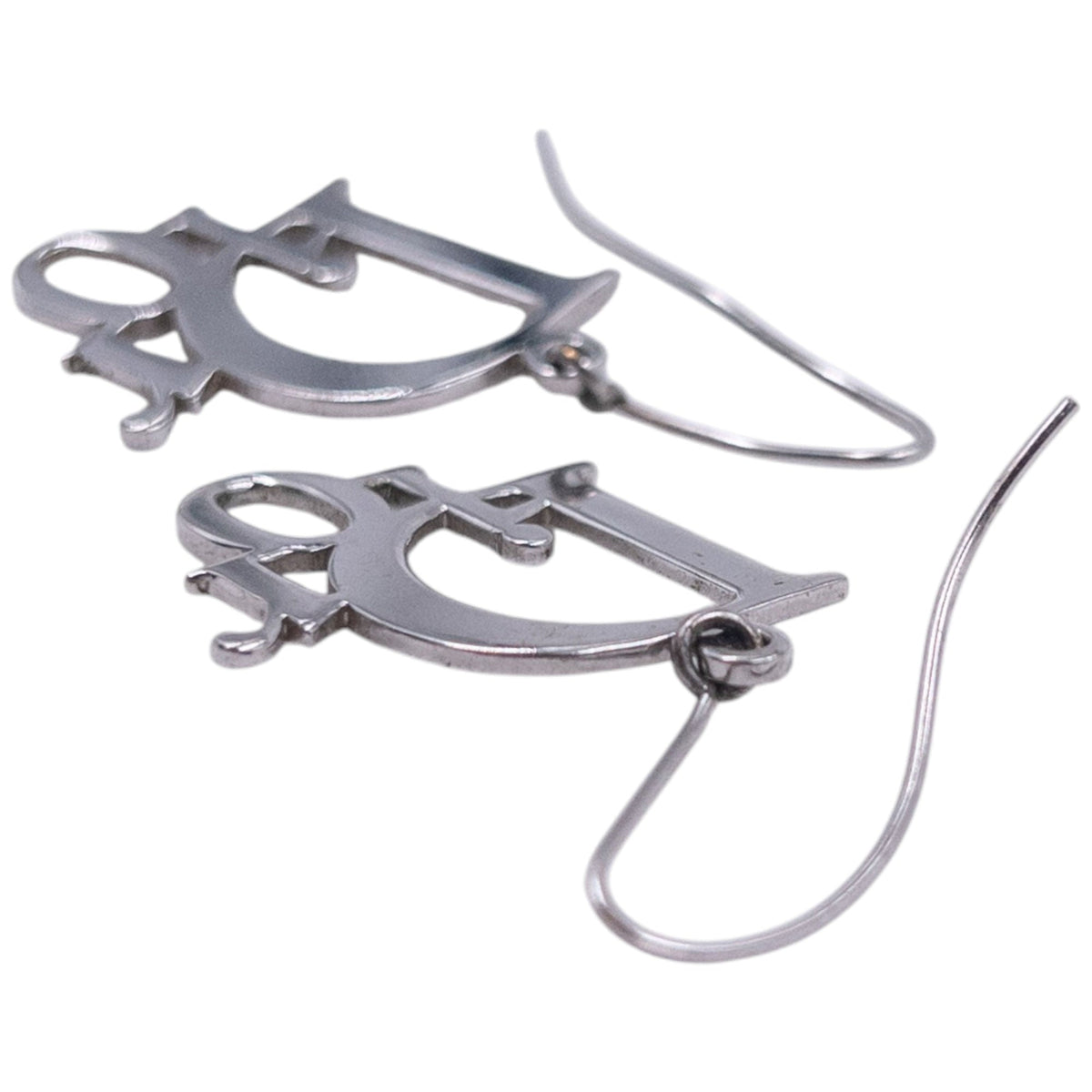Vintage 2000s Dior By John Galliano Logo Earrings | O/S, Grey