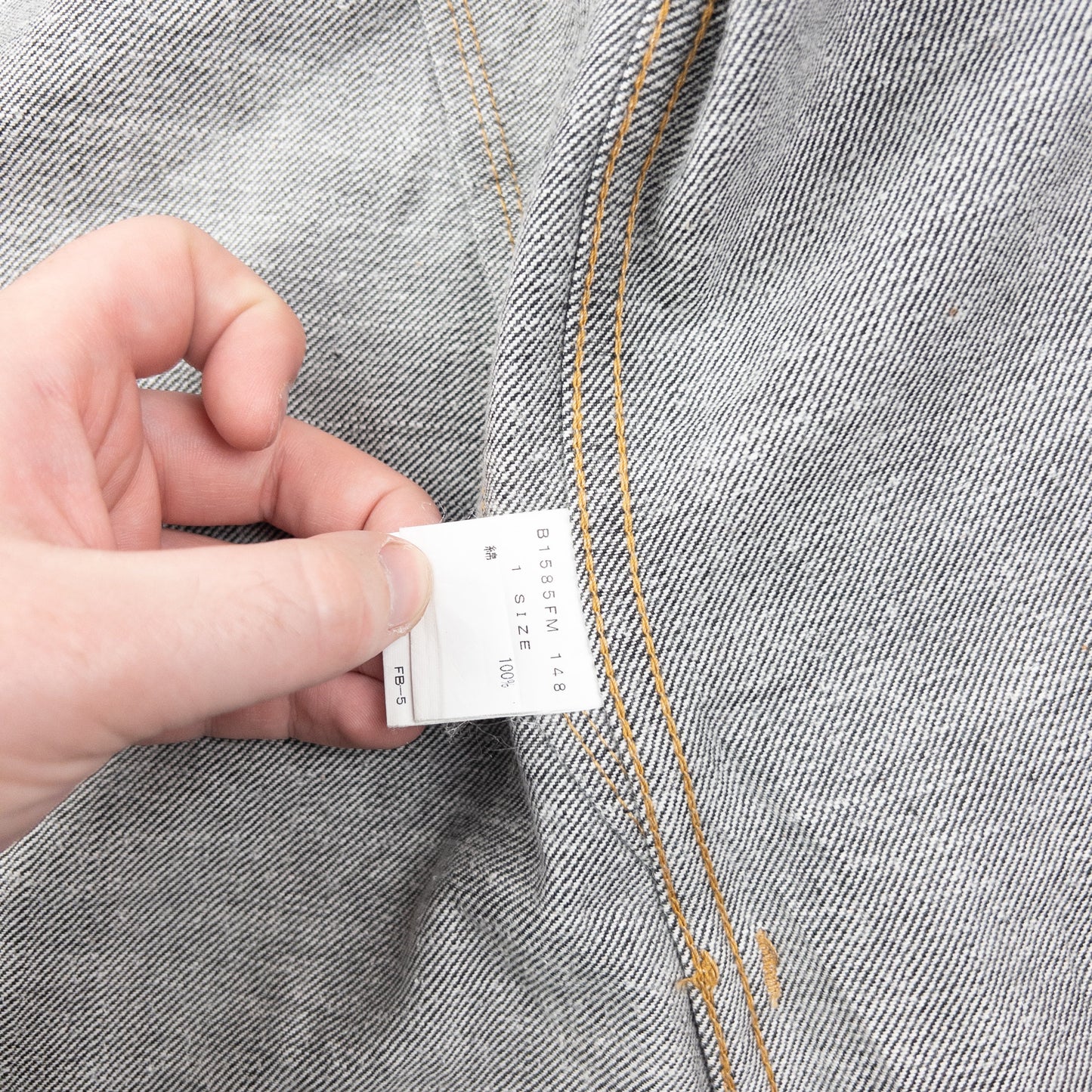 Vintage 90s Frapbois By Issey Miyake Zip Up Denim Jacket Size S | Small, Grey