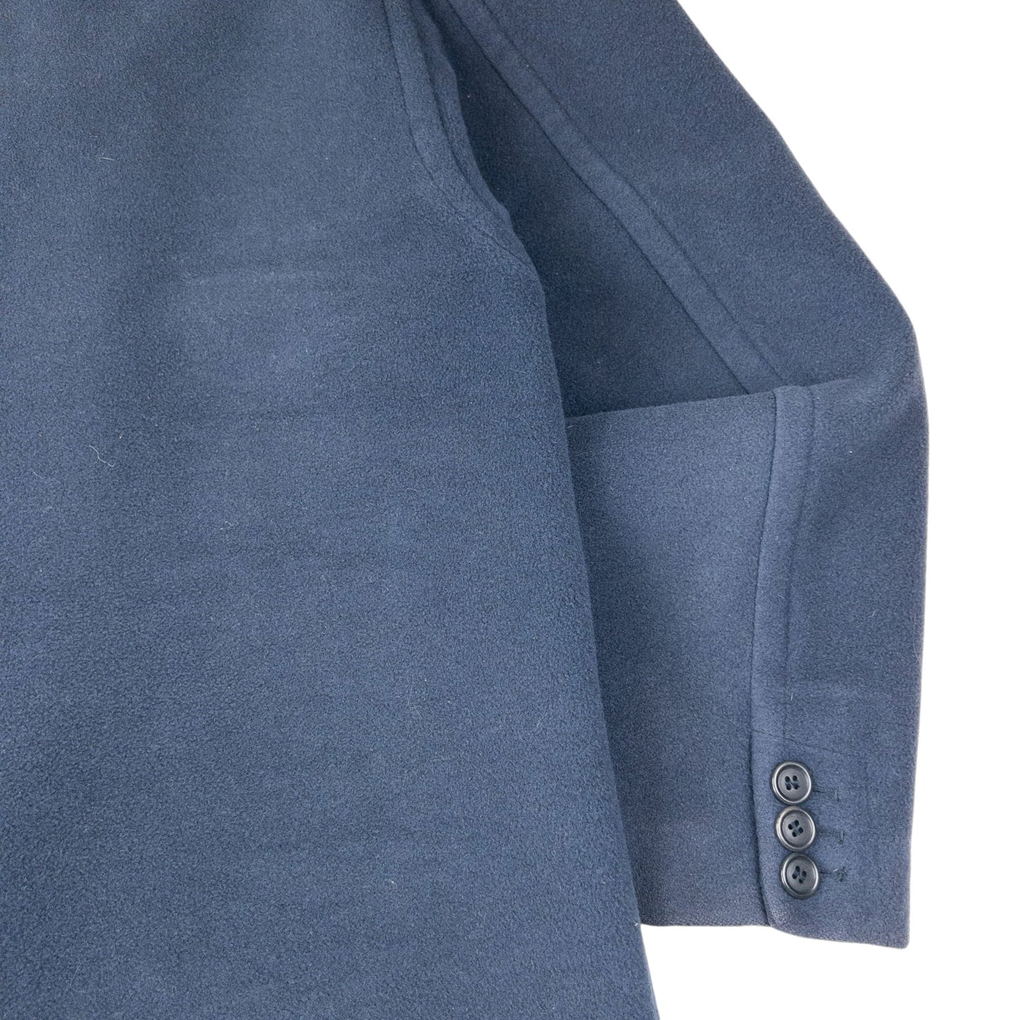 Vintage 90s Hugo Boss Longline Wool Button Up Jacket Size XL | XL, Blue