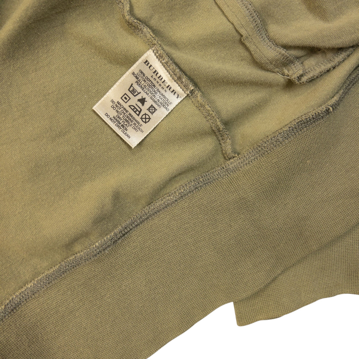 Vintage 2000s Burberry Zip Up Sweatshirt Size S | Small, Green
