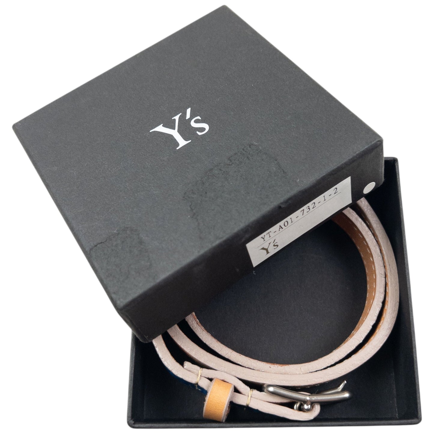 Vintage 2000s Yohji Yamamoto Leather Dog Collar | O/S, Beige