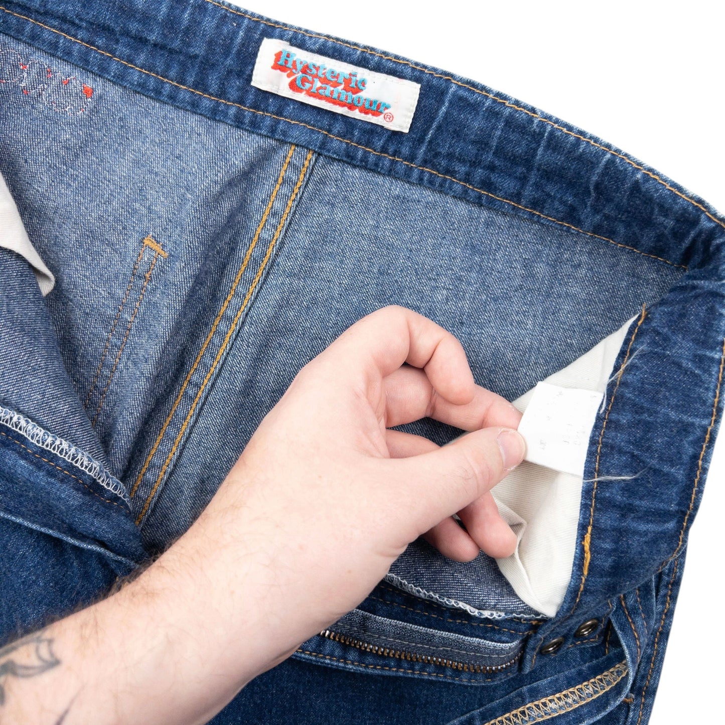 Vintage 90s Hysteric Glamour KITCH! Flared Denim Jeans Womens Size W25 | W25, Blue