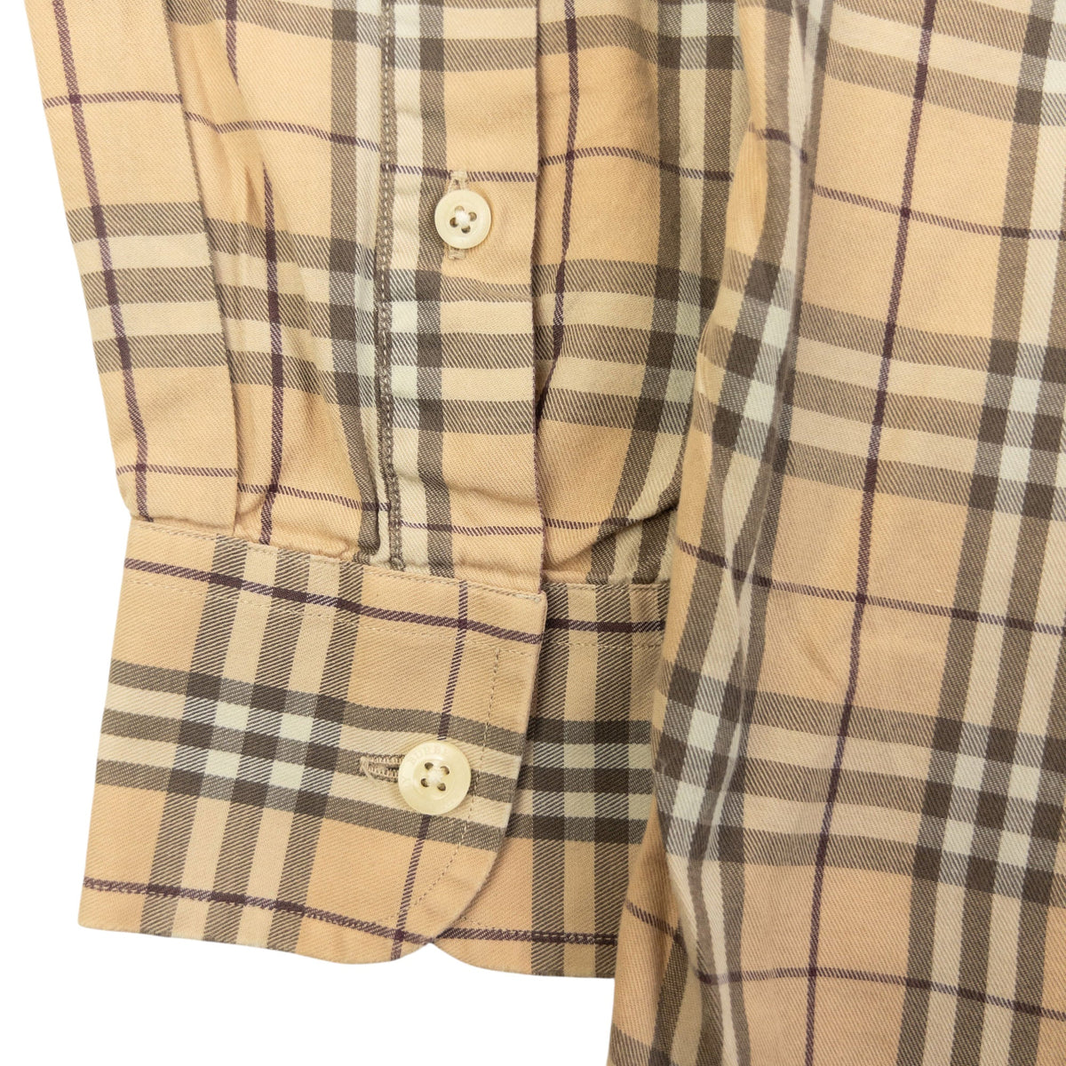 Vintage 2000s Burberry Nova Check Long Sleeve Button Up Shirt Size M | Medium, Beige